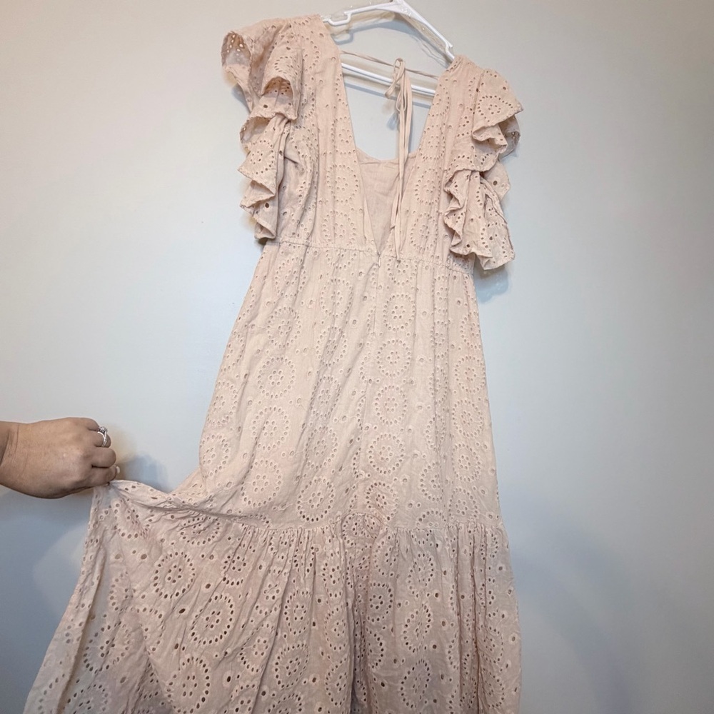 HYFVE Pinkish Cream Eyelet Maxi Dress - Picture 10 of 11